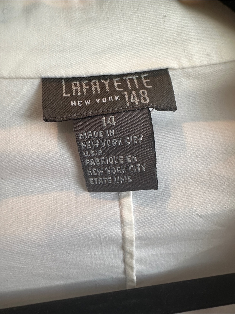 Lafayette 148 New York White Twisted Front Blouse - Picture 2 of 3